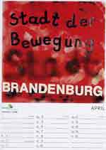 Klaenderblatt April des Kalenders  "Schülerwettbewerb  Werbemotive Brandenburg an der Havel